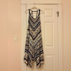 Boutique rayon geometric pattern maxi dress size M / L